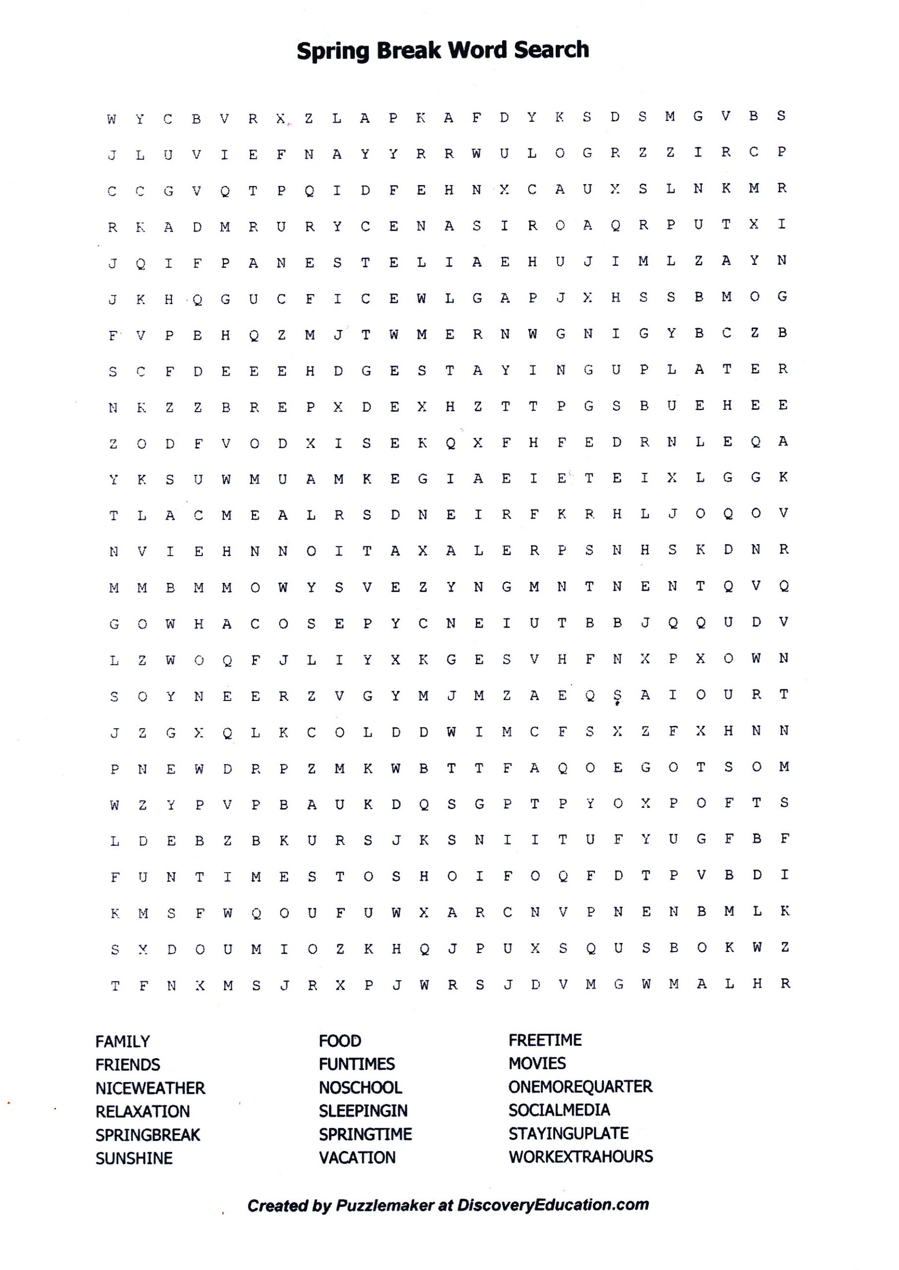 Wordsearch The PowWow Of Osage City High School
