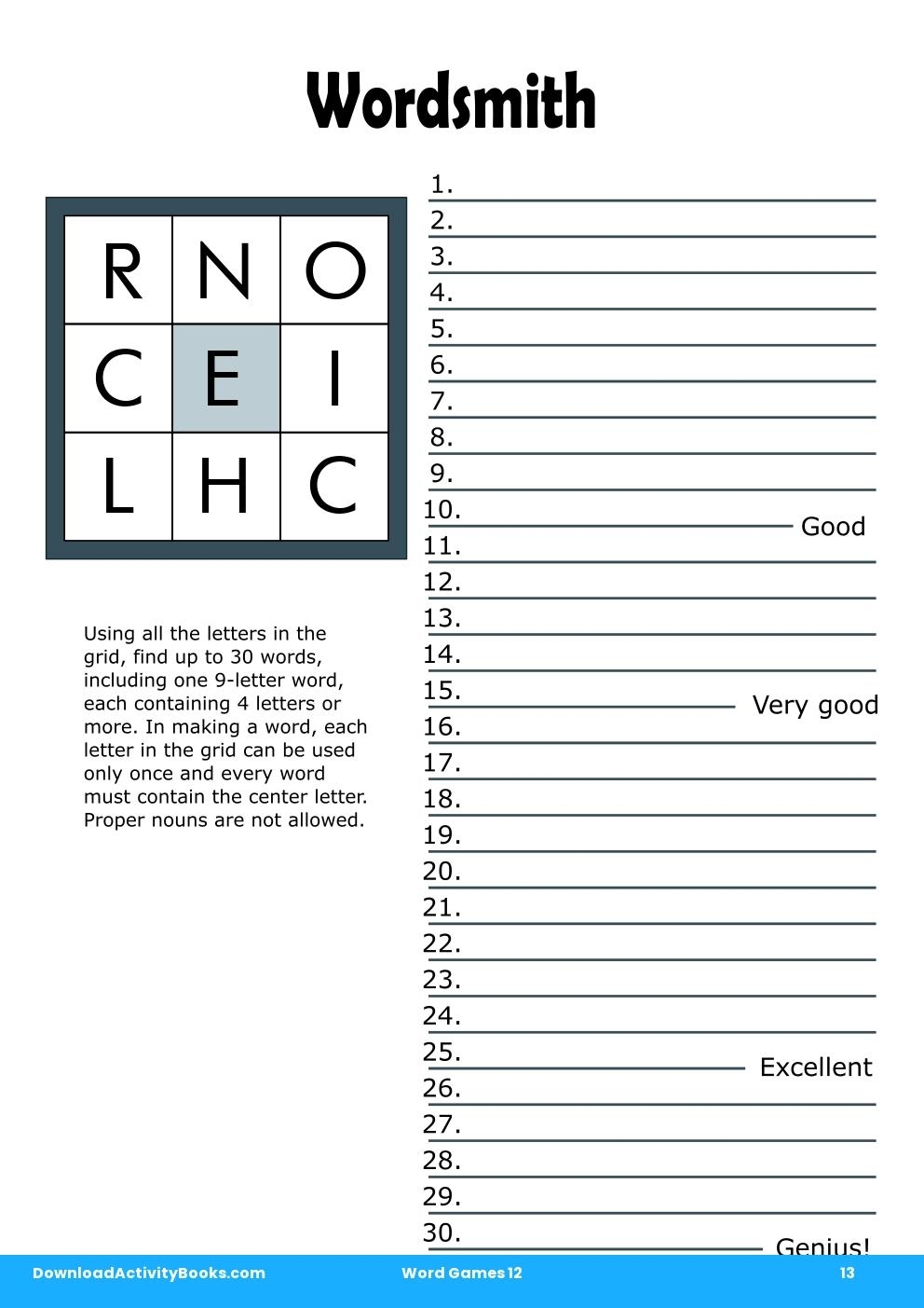 Wordsmith In Word Games 12