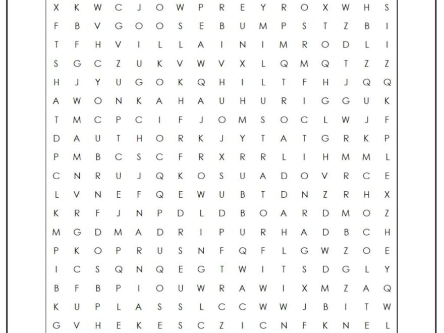 World Book Day Word Search Monster Word Search Worksheets Library