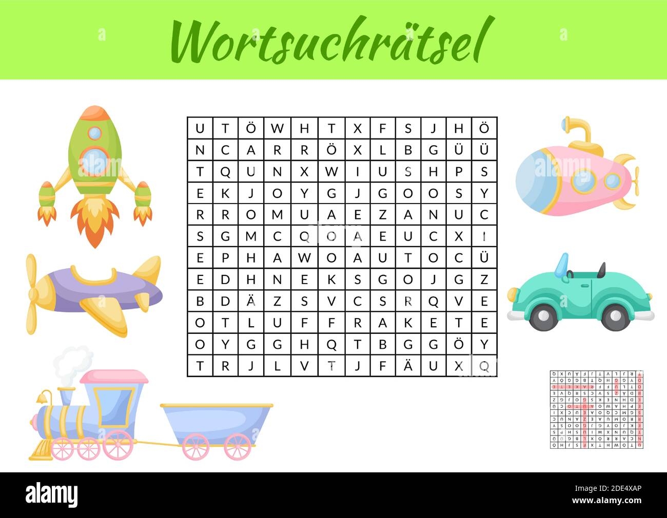 German Word Search Free Printable