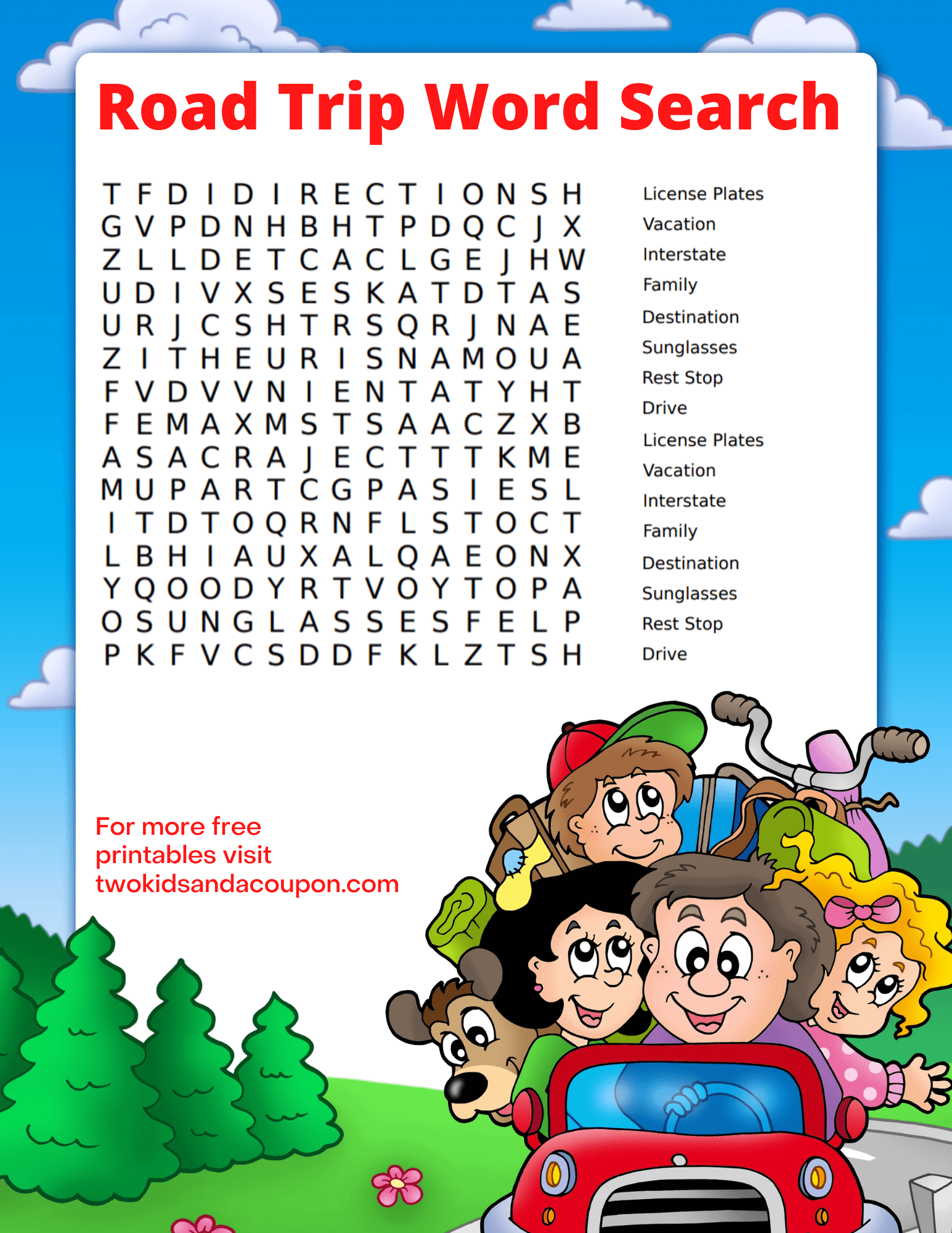 Printable Word Search For Children