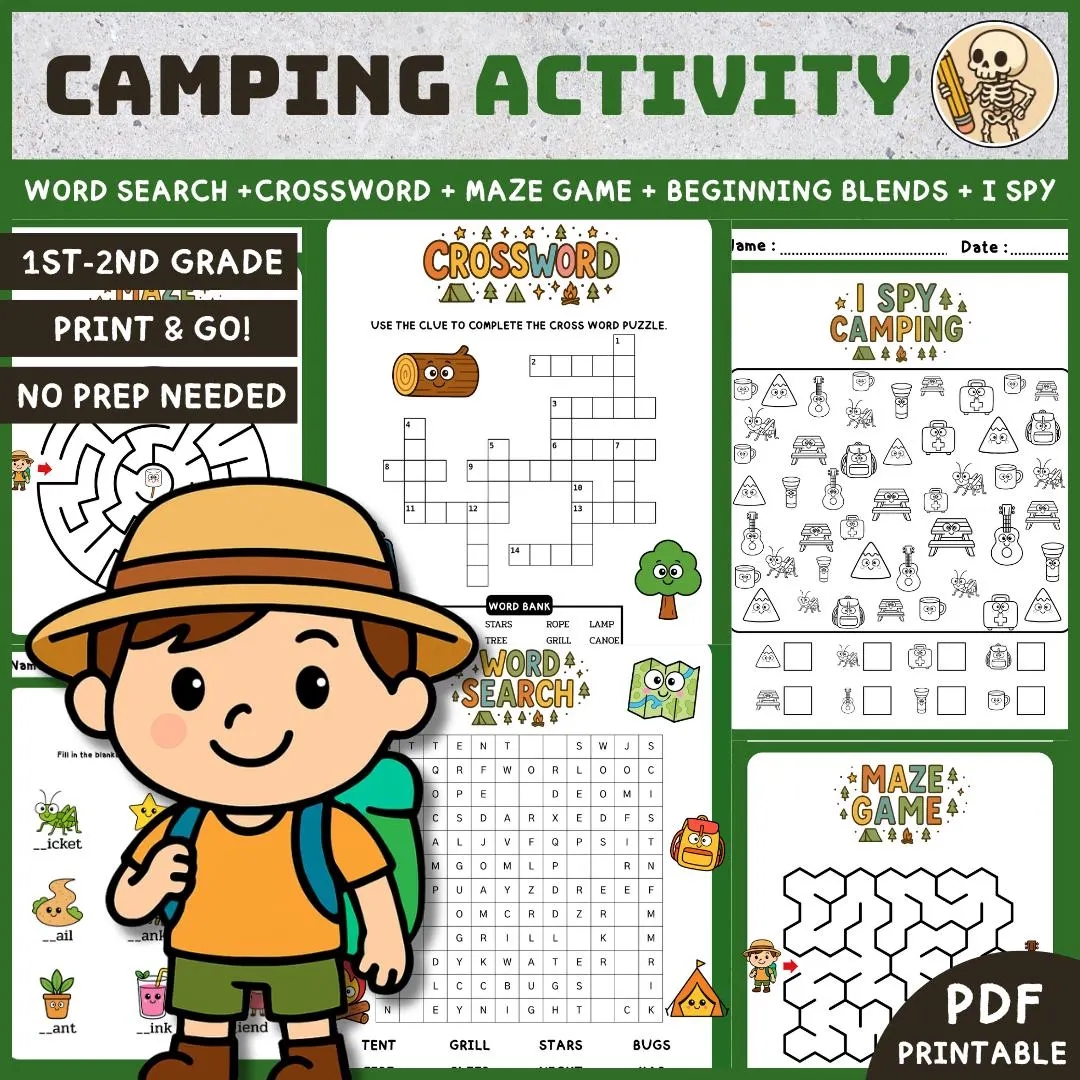 1st Grade Crossword Etsy