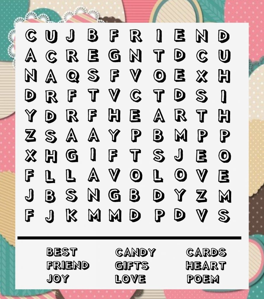 Word Search Printable For 1st Grade