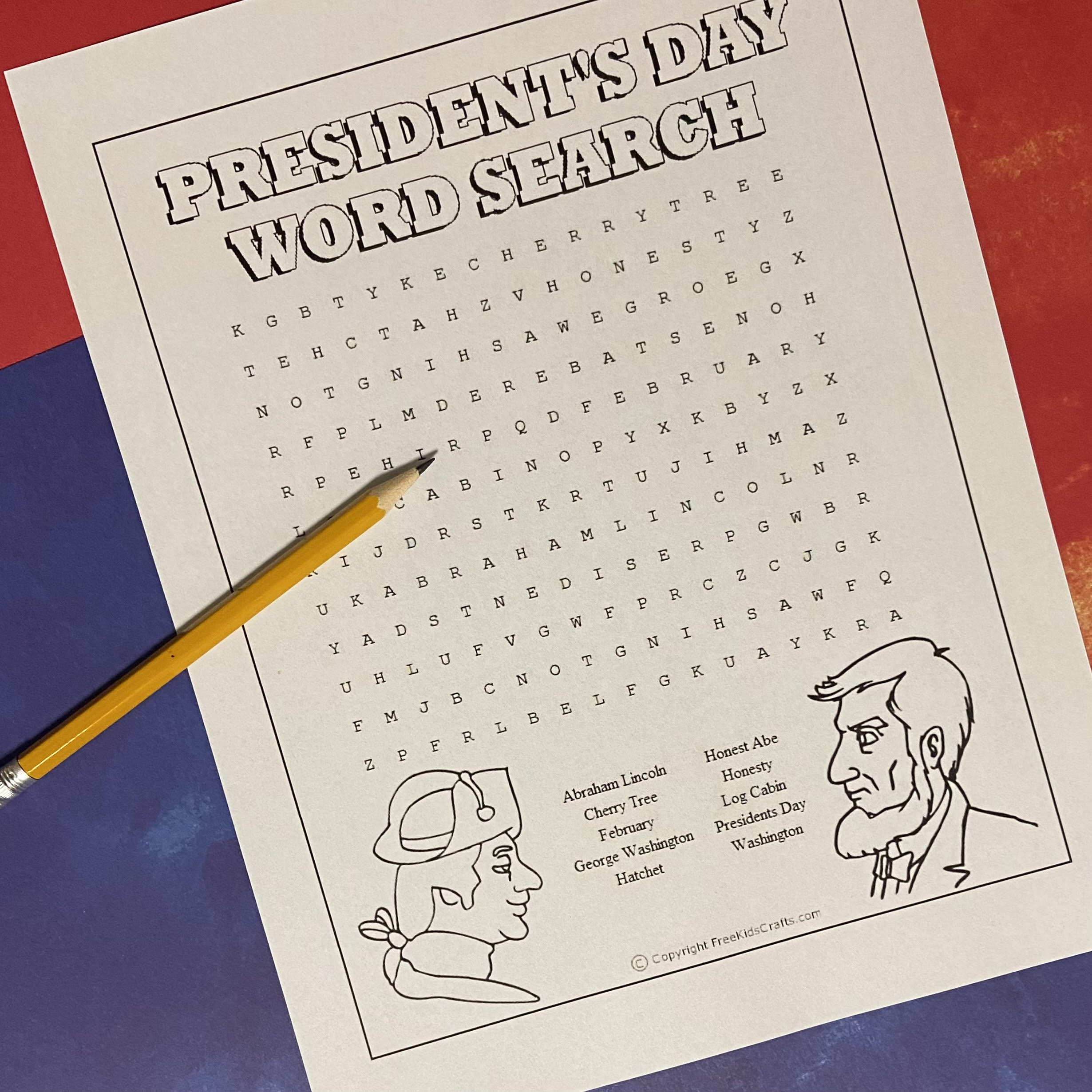 Word Search Presidents Printable