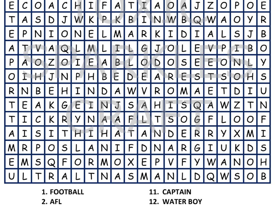 AFL WORD FINDER 2 Word Search Puzzles Etsy