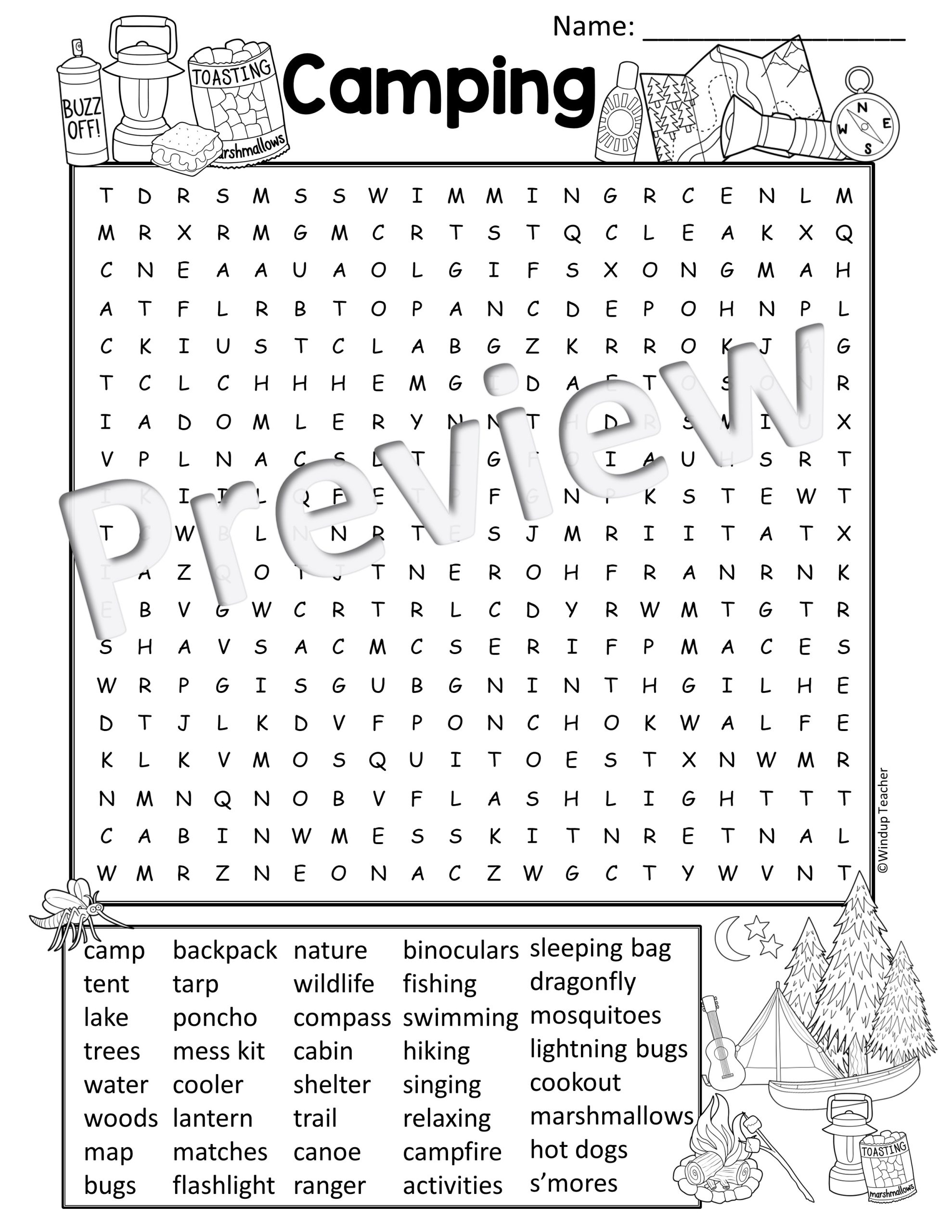 Word Search Adult Printable
