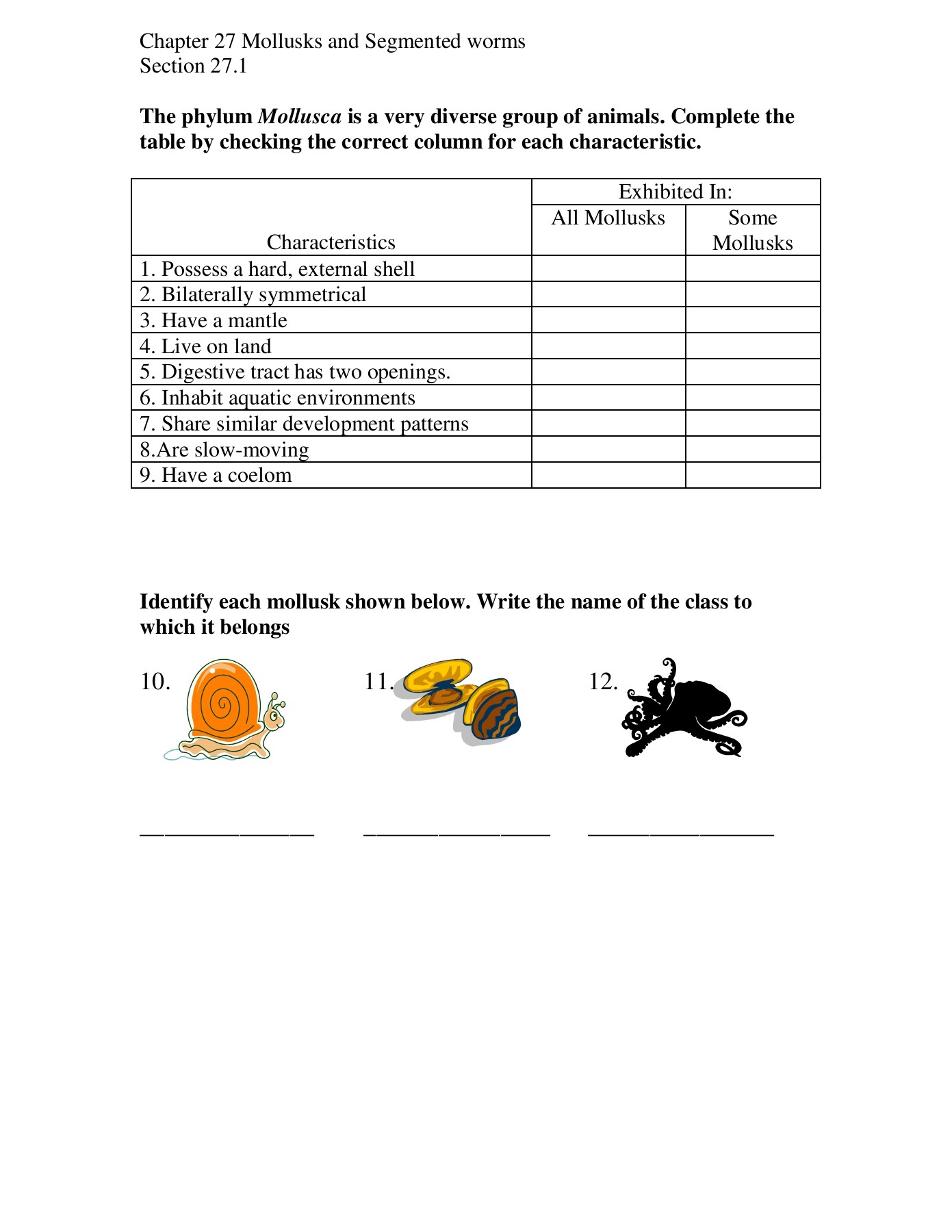 Chapter 27 Mollusks And Segmented Worms Schoolwires Flip EBook Pages 1 4 AnyFlip