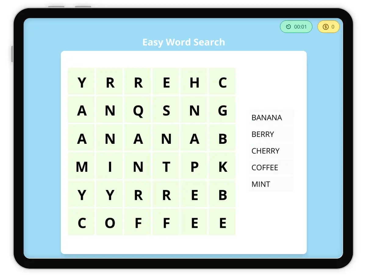 Delicious Ice Cream Flavor Word Search Interactive Educational Game For Teachers Parents Homeschoolers Online Printable