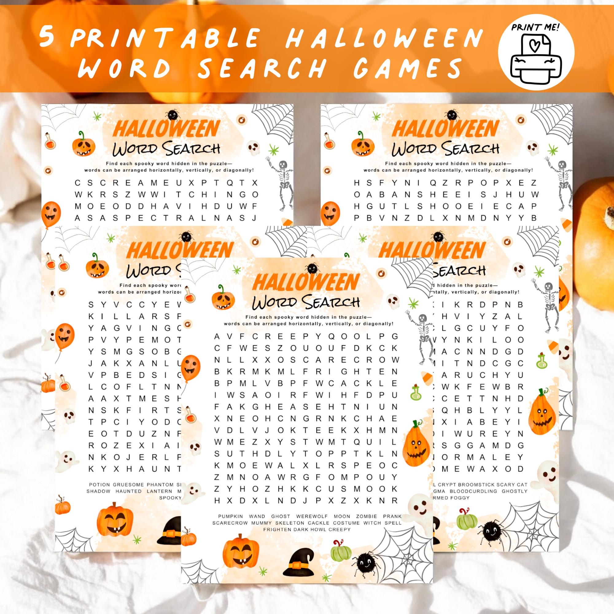 Zombie Word Search Printable