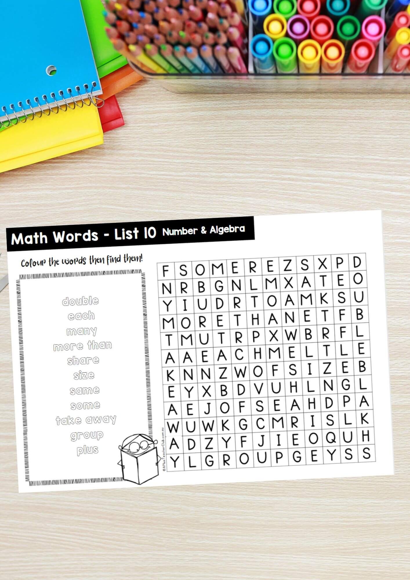 EYFS Math Vocabulary Printables A Plus Teacher Club