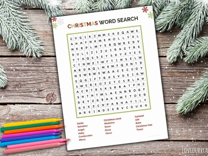 FREE Christmas Word Search Printable For Kids Of All Ages Love Our Real Life