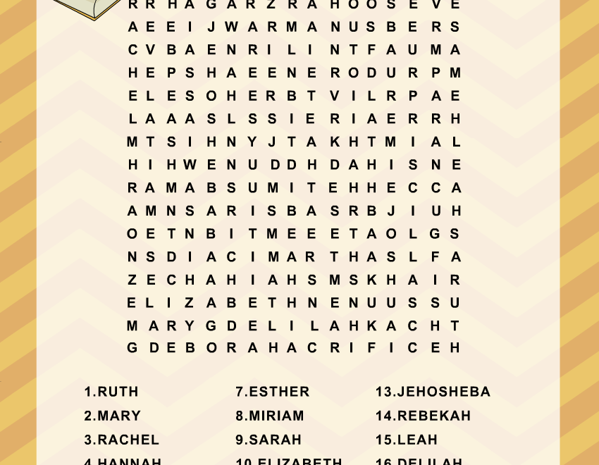 Free Printable Bible Word Search Puzzles With Answer Key
