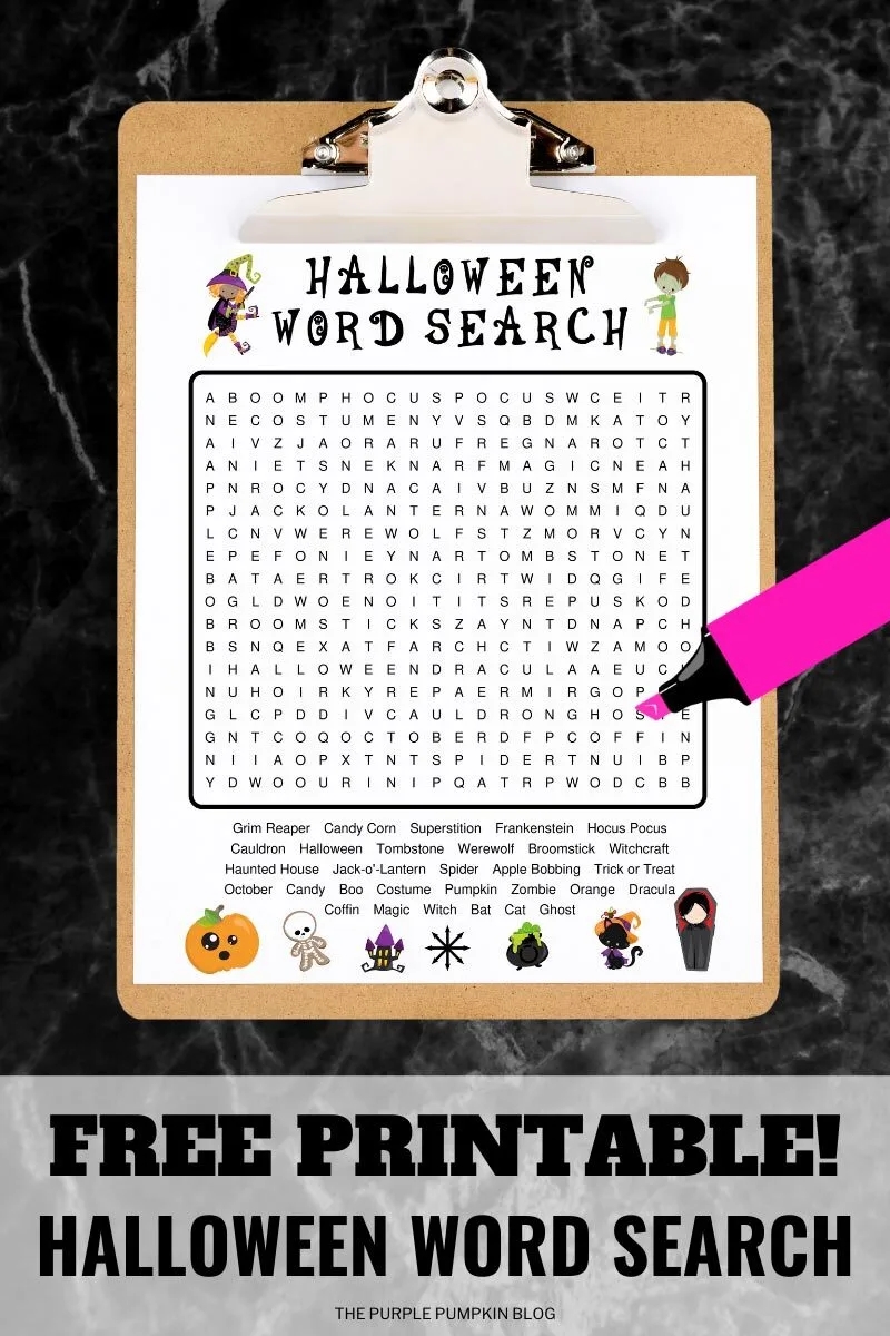 Free Printable Halloween Word Search Puzzles To Solve 