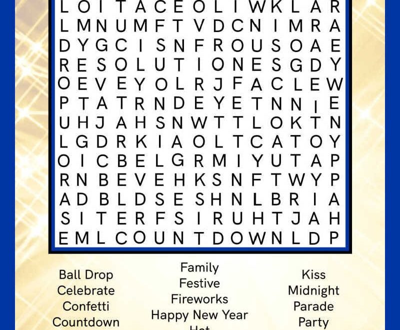 Free Printable New Year Word Search Mama Likes This