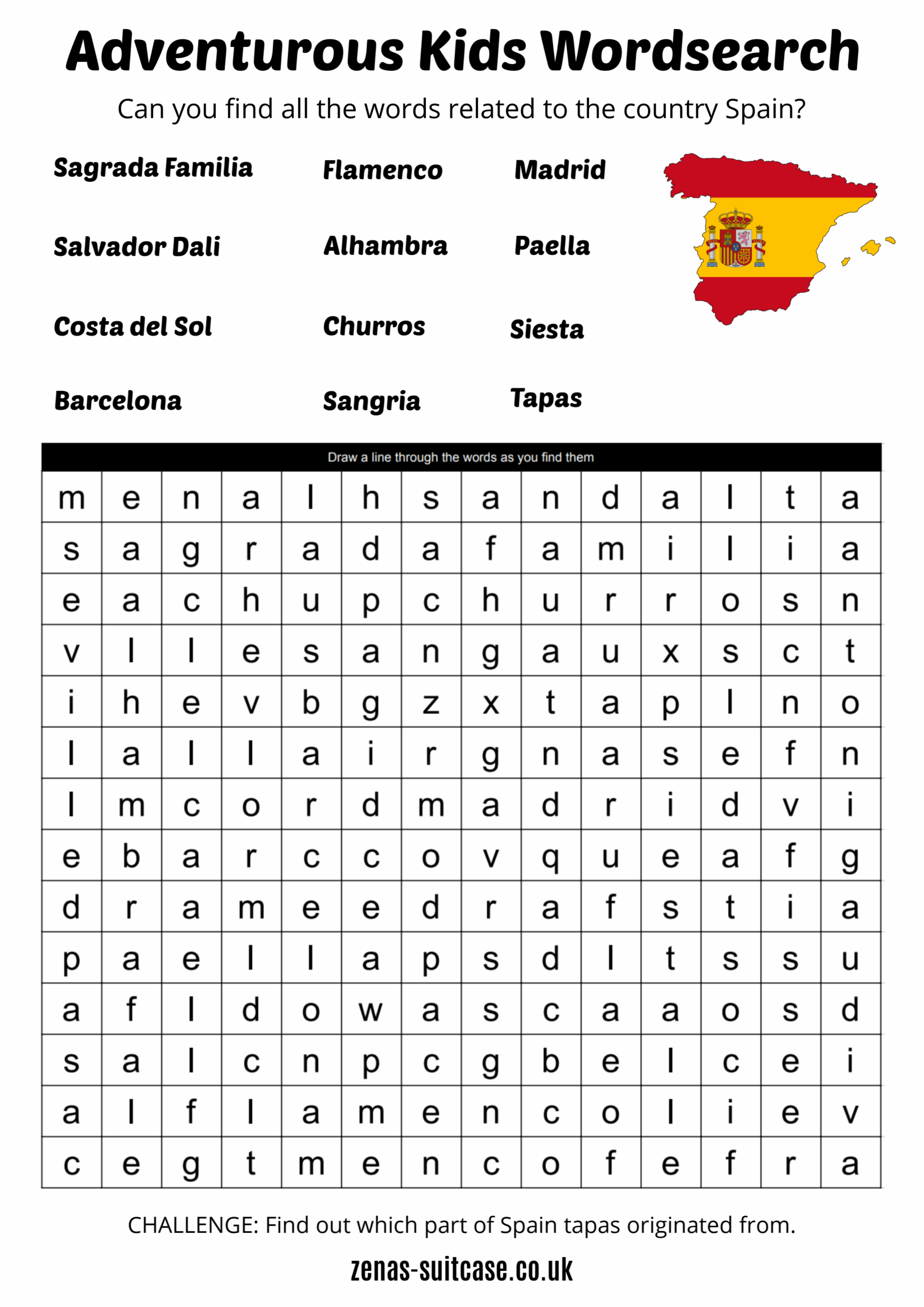 Kids Word Searches Printable