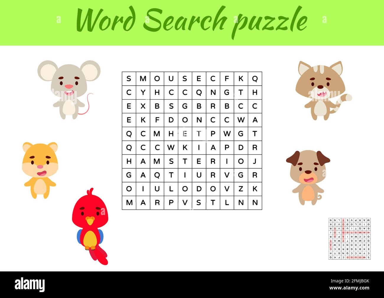 Baby Animal Word Search Printable