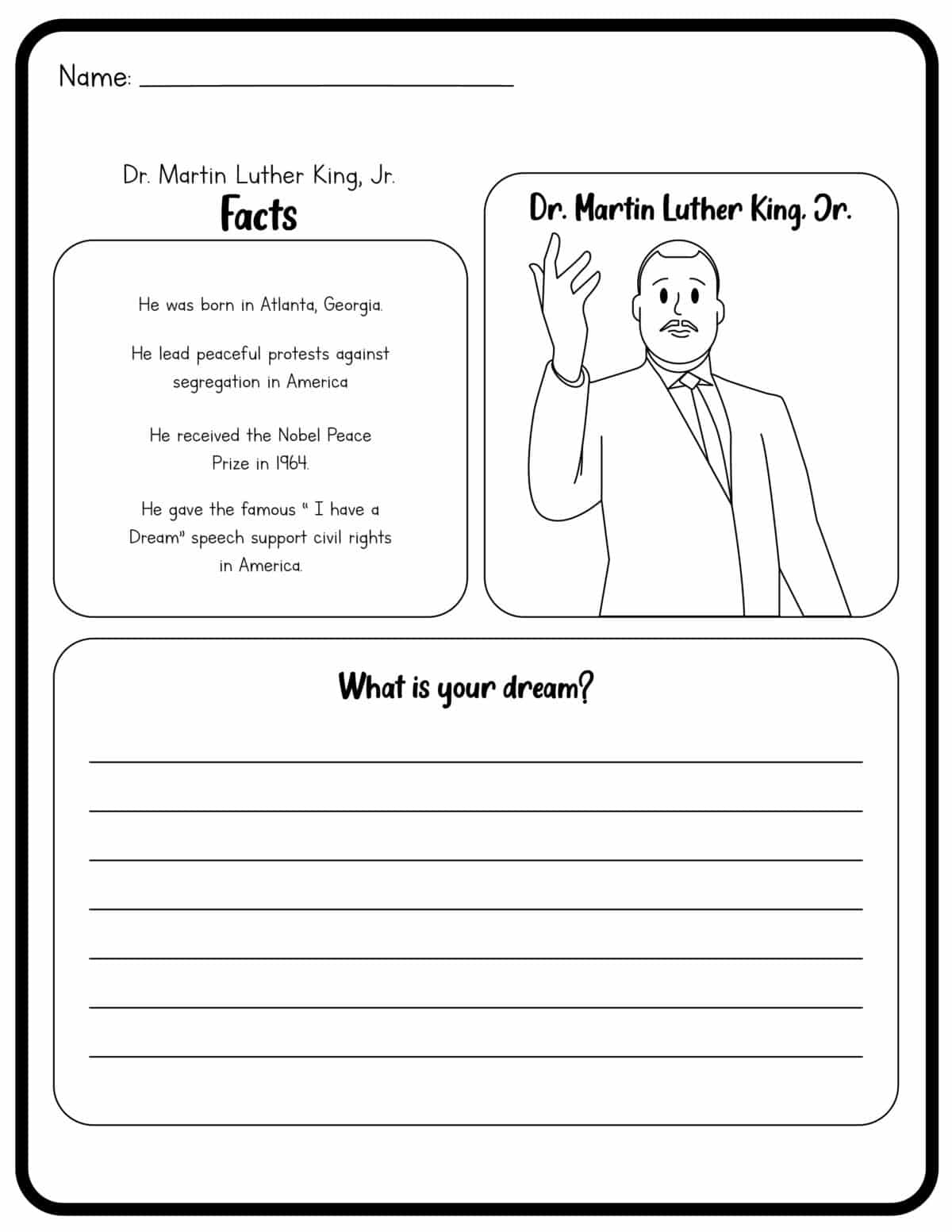 Martin Luther King Jr Worksheets Free Printables Frugal Mom Eh 
