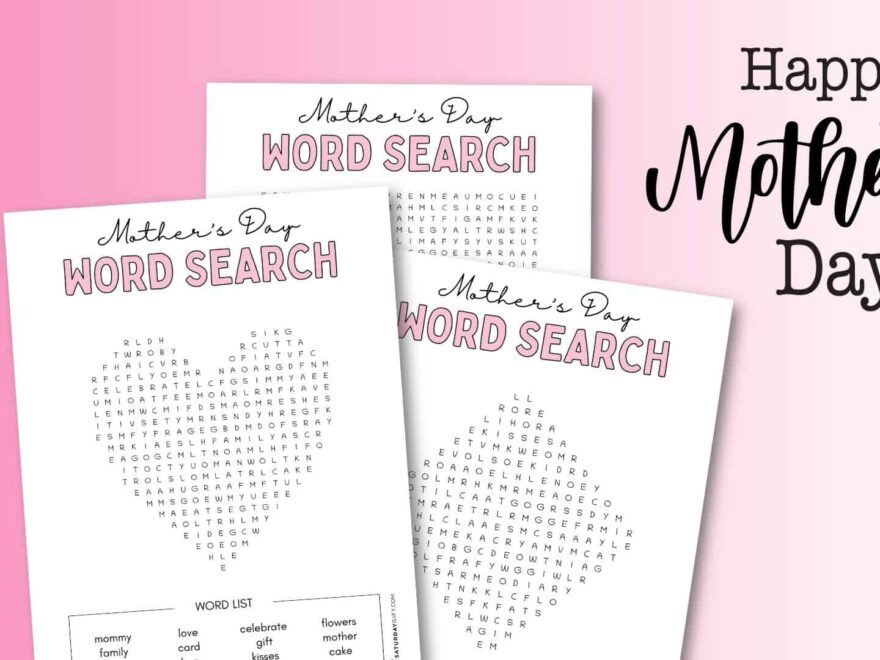 Mother s Day Word Search Cute Free Printables SaturdayGift