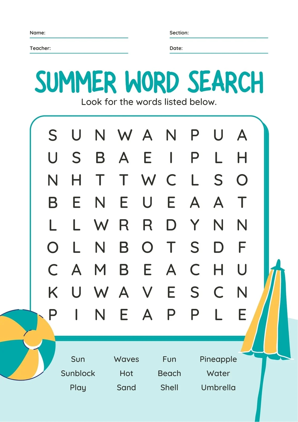 Page 2 Free Printable Word Search Worksheet Templates Canva