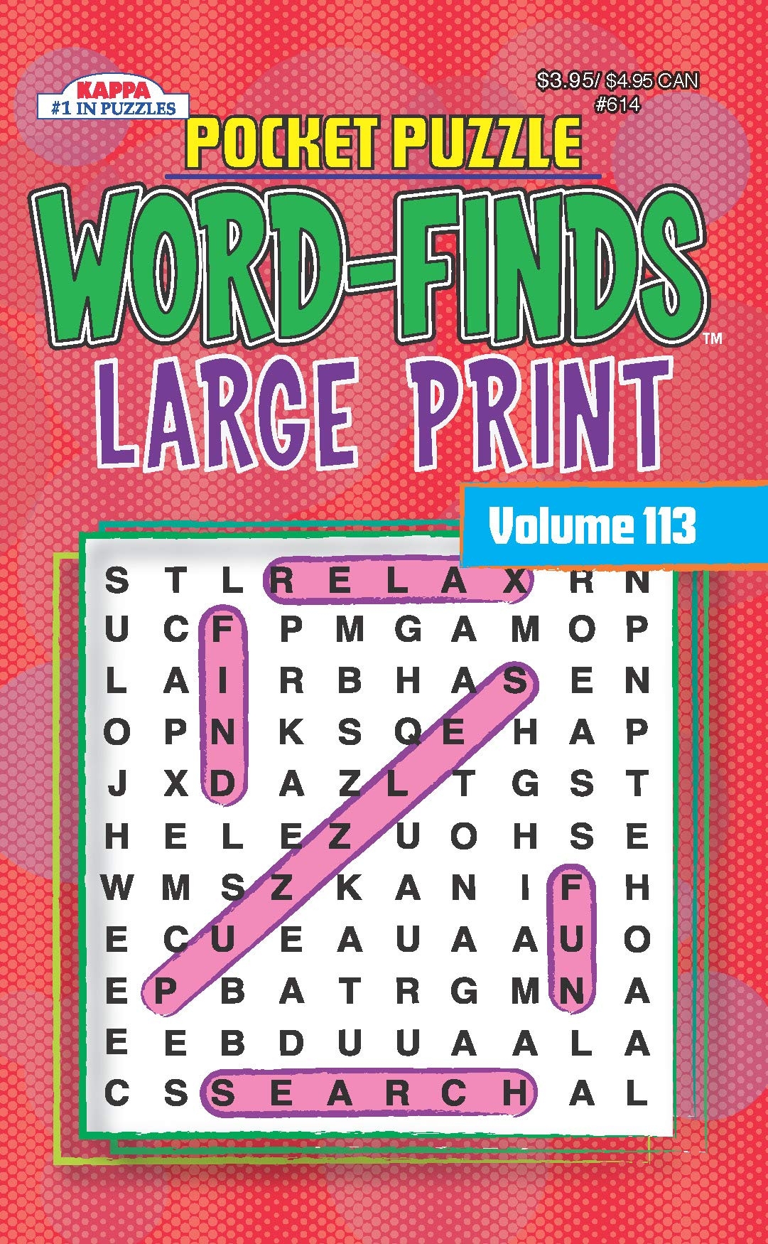Pocket Puzzle Large Print Word Finds Puzzle Book Word Search Volume 143 KAPPA BOOKS