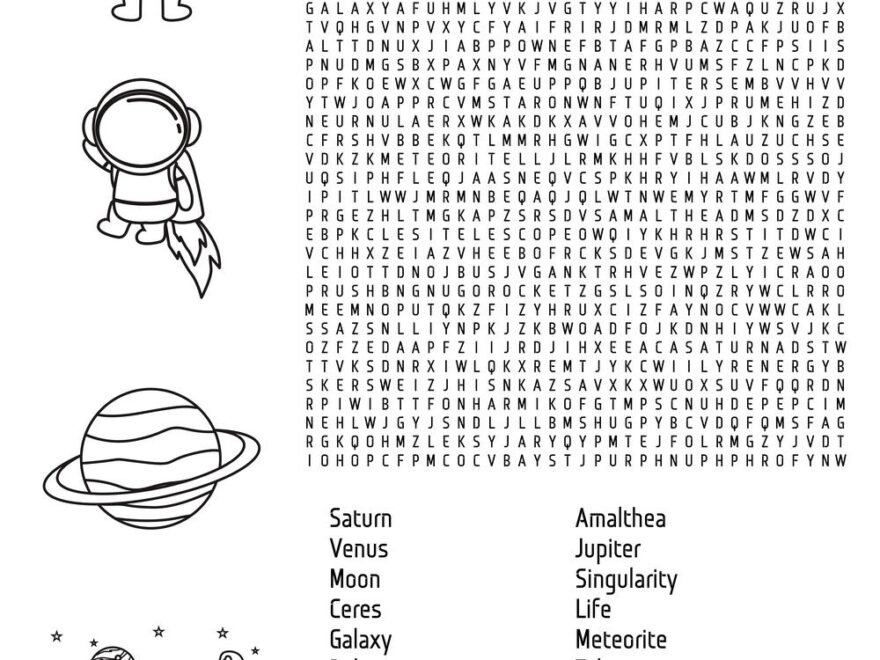 Space themed Word Searches Beeloo Printable Crafts And Activities For Kids