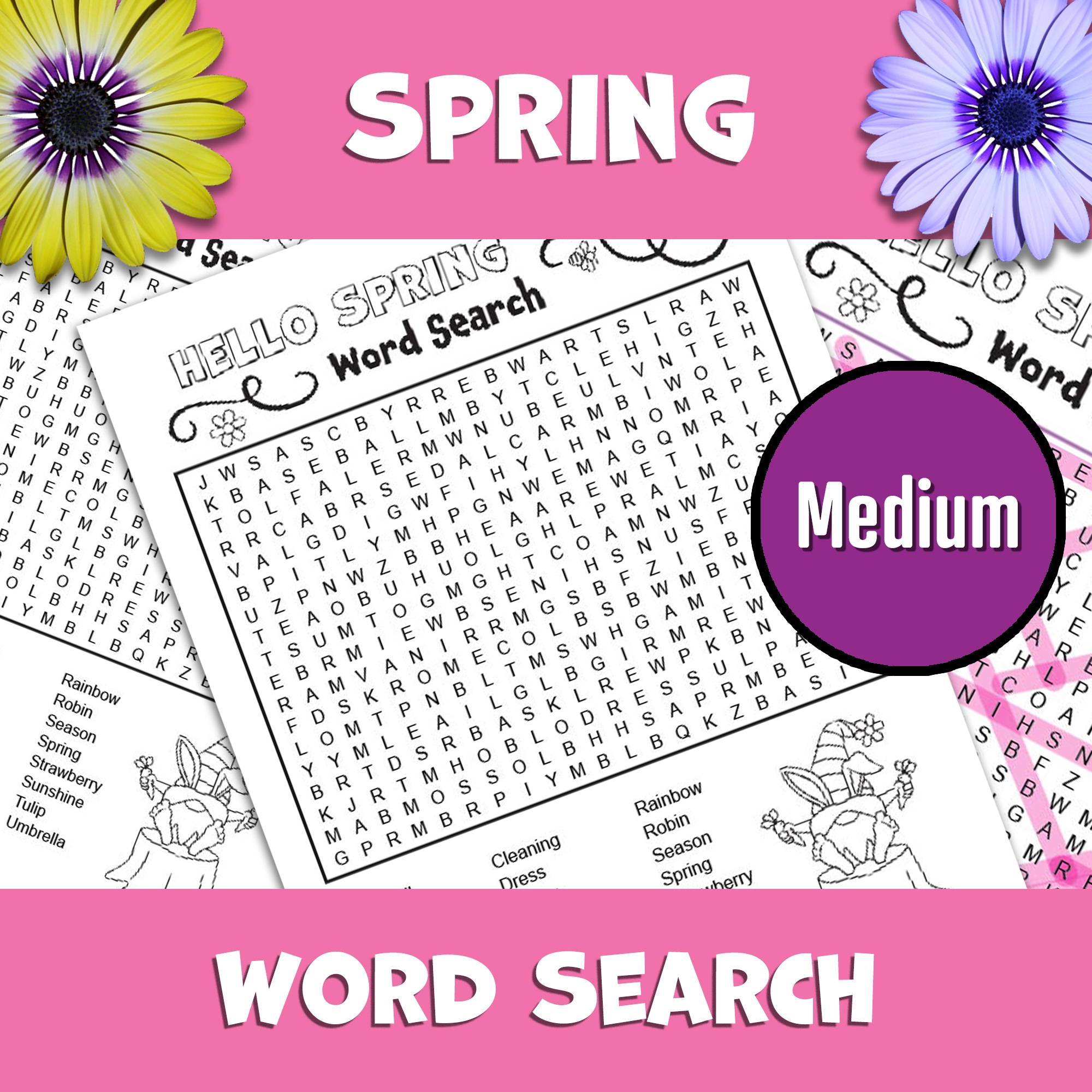 Spring Word Search Spring Word Search Printable