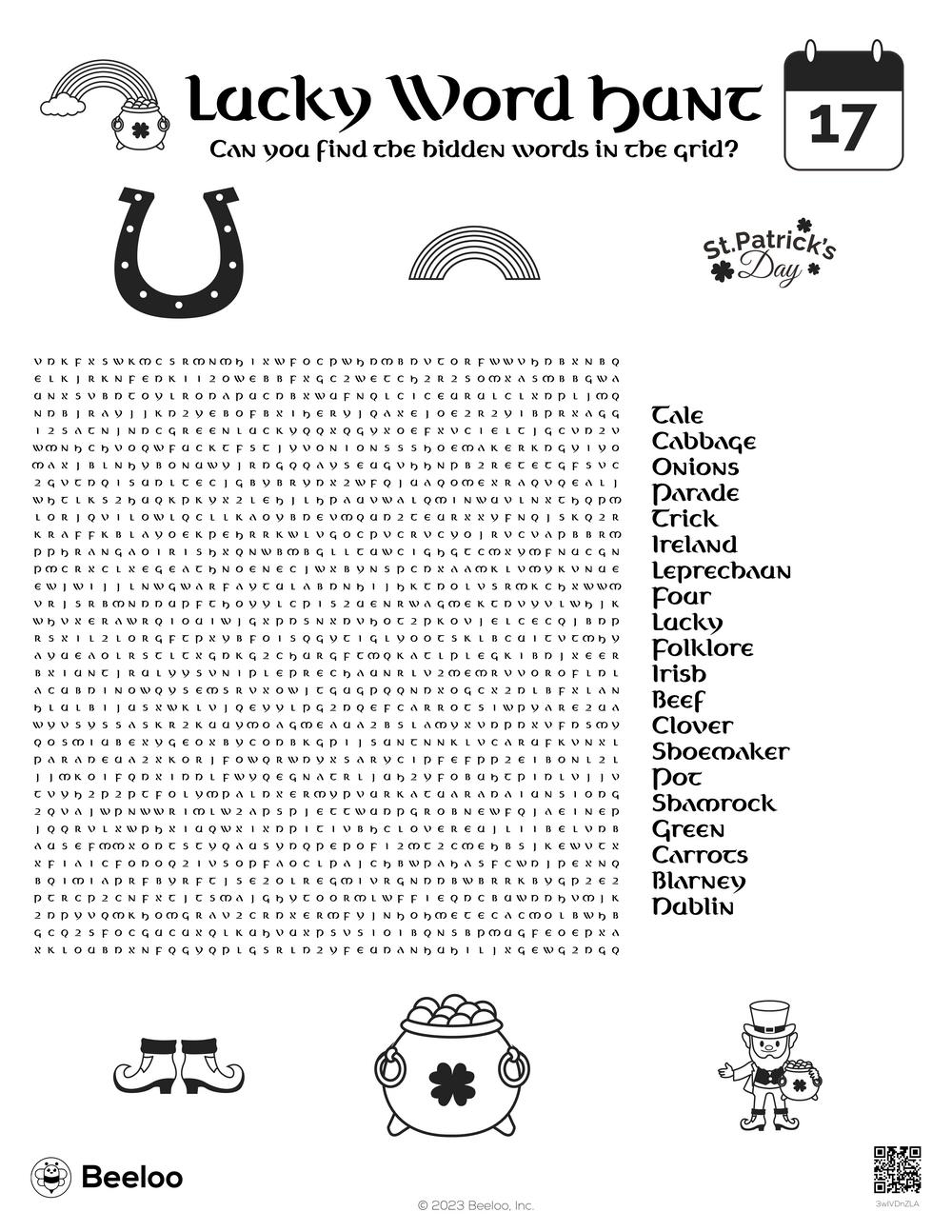 St Particks Day Word Search Printable