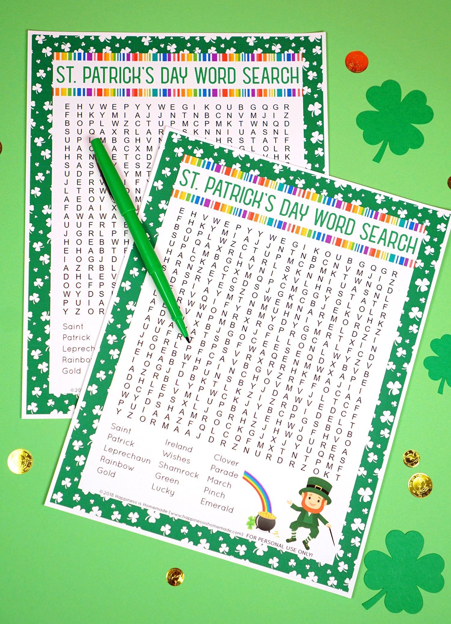 St Patrick s Day Word Search Printable Happiness Is Homemade