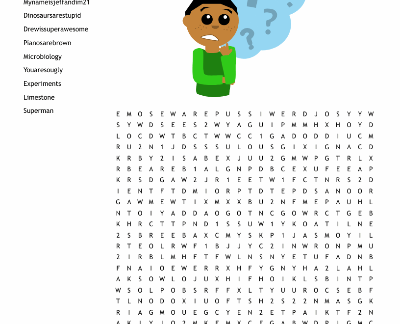Super Hard Word Search WordMint Worksheets Library