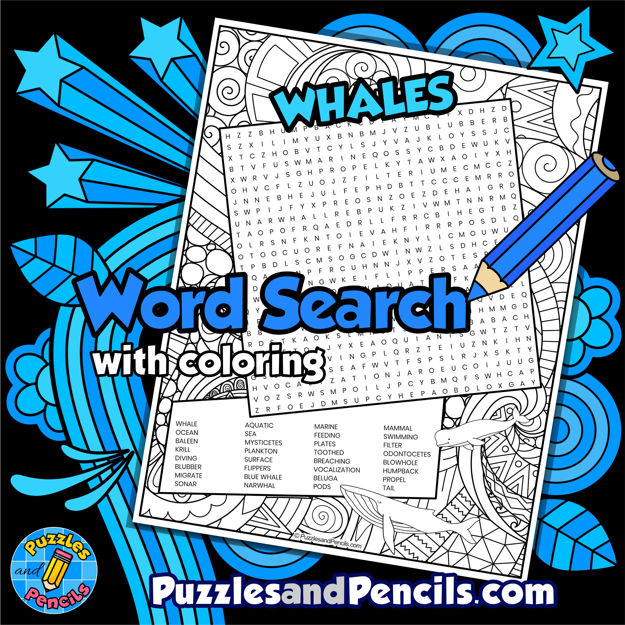 Whale Word Search Puzzle Activity Page World Whale Day Wordsearch Made By Teachers
