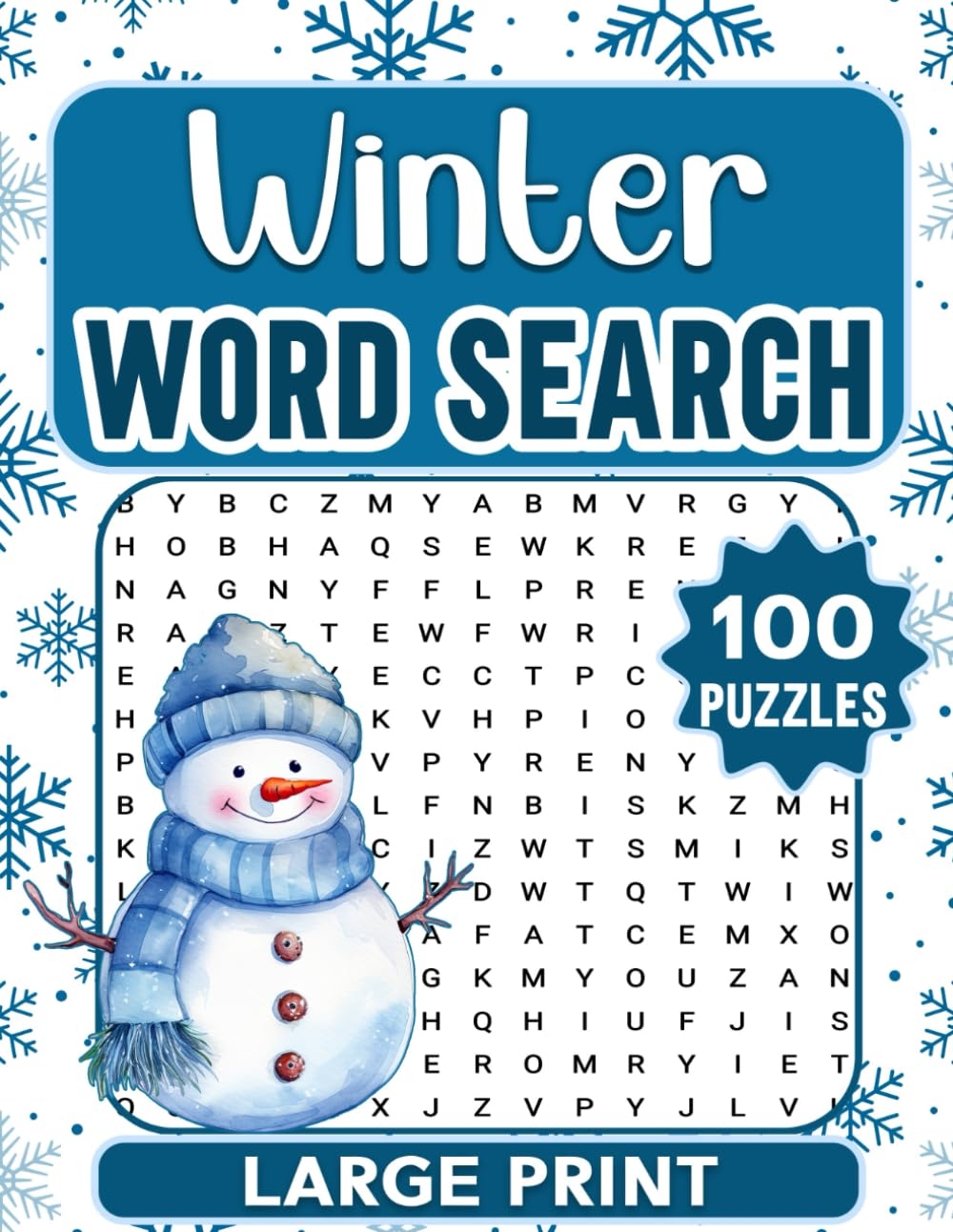 Winter Word Search Large Print 100 Puzzles Relaxing Fun Cozy Winter Word Search Book For Adults Teens Seniors Large Print Word Find Puzzles With Solutions Puzzlers Master 9798866672134 Amazon Books