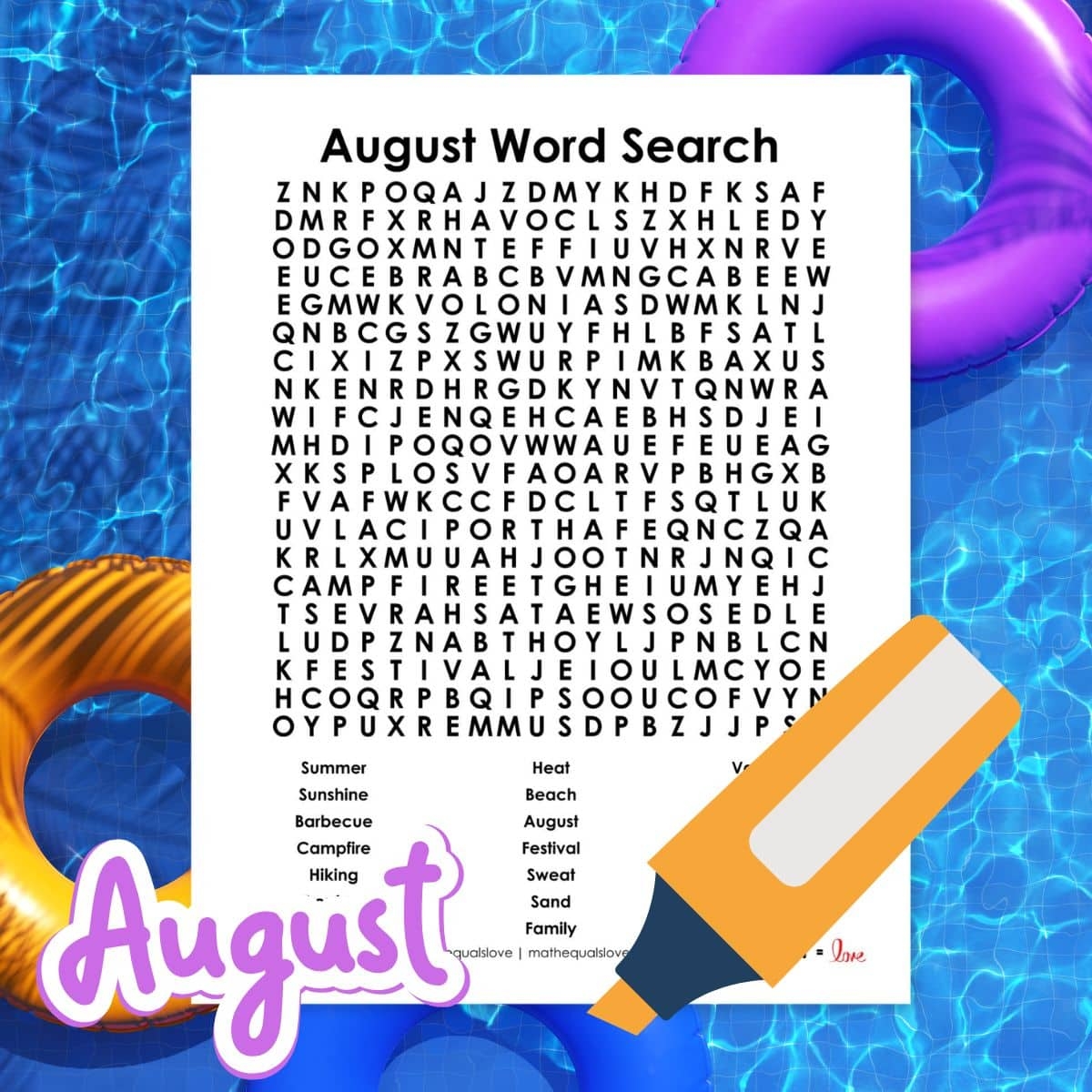 Printable Search A Word